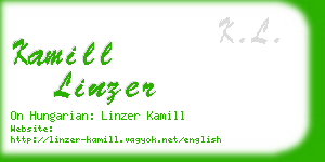 kamill linzer business card